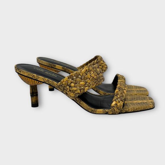 Cult Gaia Women's Kal Kitten Heel Slip On Sandals Size 37.5 NEW - Picture 3 of 11